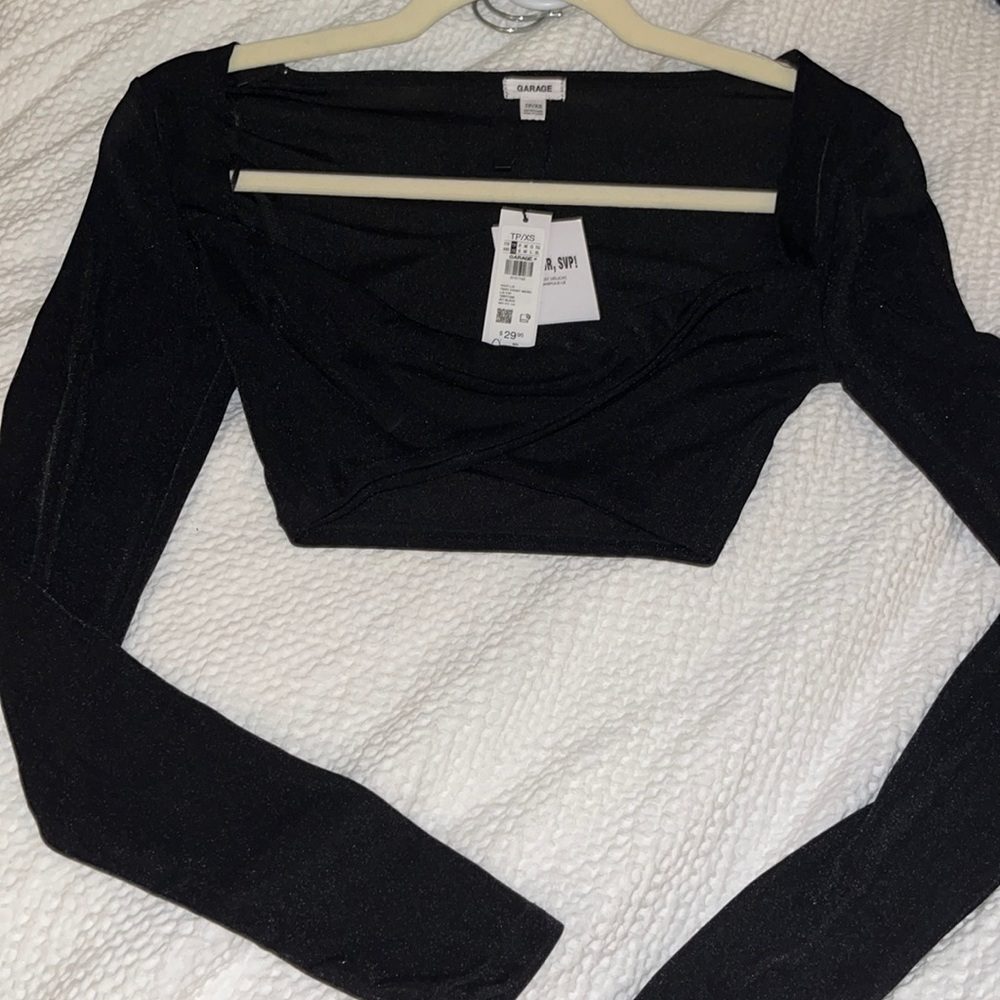Long sleeve crop top from Garage